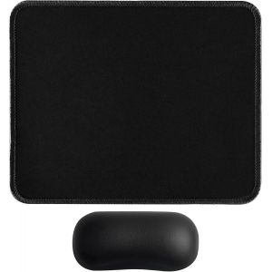 NSIECD-Tapis de Souris Tapis de Souris Gamer 260 x 210mm avec Support, Optimis&eacute; pour Capteur, Haute Pr&eacute;cision et Vitesse avec Bords Cousus et Base Antid&eacute;rapante (Noir Pur) - Neuf