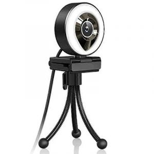 Webcam de streaming avec double microphone 1080P réglable Caméra Web Pro Lumière Droite Advanced Auto-Foc - Neuf