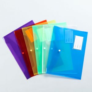 20 Pièces De Fermetures À Pression Transparentes En Pp De Couleur Bonbon A4 - Neuf