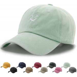 Kalanka-Casquette De Baseball Unisexe Smiley Rétro En Coton, Aspect Délavé, Convient Pour Les Sports De Plein Air, Pour Homme Et Femme - Neuf