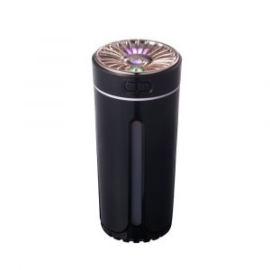 Mini Humidificateur (Noir), sans Fil Humidificateur à Brume Fraîche Humidificateur d'Air pour Bébé, sans Eau Auto-Off de Nuit Léger, Coloré Lumière de Nuit 300 ml pour une Utilisation à Domicile - Neuf