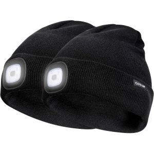 Jexnovashop-Bonnet Lumineux Led, Bonnet D'hiver Tricot&eacute;, &Eacute;clairage Frontale Mains Libres Pour Course &Agrave; Pied, Randonn&eacute;e, Camping, Activit&eacute;s Nocturnes - Cadeau Pour Hommes Femmes - Neuf