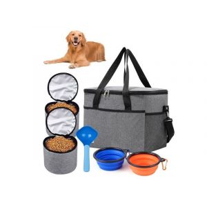 Ensemble De 6 Sacs De Rangement Pour Aliments Pour Animaux De Compagnie Avec Contenants, Bols Et Cuill&egrave;re - Neuf