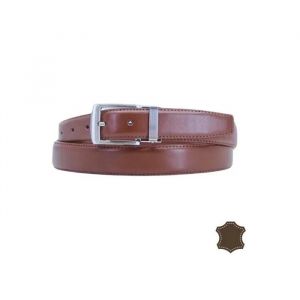 Ceinture Homme - Jcl - Marron - 100% Cro&ucirc;te De Cuir - Sangle R&eacute;glable - Taille Unique 120cm - Neuf