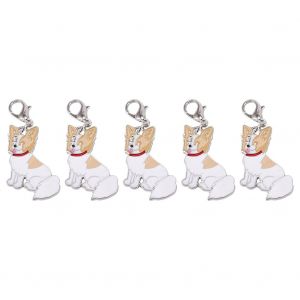Hjlian Lot De 5 Pendentifs En Metal Pour Collier De Chien Ou Chiot, Accessoire Utile Et Adorable, Motif Papillon - Neuf