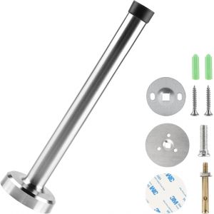 Letnerny-Butee De Porte Interieur 20cm Stop Porte Butée De Porte Butoir Porte Arrêt De Porte Butée De Porte Murale Bloque Porte Acier Inoxydable, 3 Types D'installation - Neuf