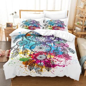 Housse De Couette Ensemble De Literie Th&iquest;&iquest;Me Dreamcatcher Housse De Couette, Respirantes, Infroissables Et Faciles &iquest;&iquest; Nettoyer % Polyester Microfibre (D - Neuf