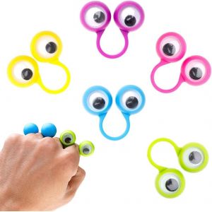 Lot de 25 anneaux oculaires, marionnettes à doigts, monstre oculaire, pour panier de Pâques, fournitures d'échange et de récompenses en classe - Neuf