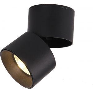 KAL-Spot En Saillie Orientable 7W Led Spots De Plafond Plafonnier Aangle Réglable Applique De Plafond Lampe Cob, Rotative À 360 ° (Blanc Chaud 3000K) - Neuf