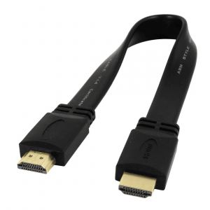 ERYI-Câble Hdmi Plat Ethernet Contacts Dorés - Câble Hdmi 4K Plat - Audio - Support Multifonctionnel - Haute Définition - Compatible Pc, Ps4, Ps5, Xbox, Smart Tv - 50 Cm - Neuf