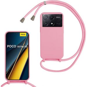 Kal-Coquepourxiaomipocox6pro5g/Redmik70eaveccordondecollier,Coqueaveccordonétuisiliconetpuhousse,Collierréglabletéléphoneportablelanyardcasexiaomipocox6pro5g/Redmik70e,P - Neuf