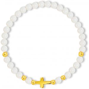 Kal-Bracelet De Coquillages Naturels Pour Femmes Fête Des Mères Élastique Unique Nacre Ronde Ovale Perles De Coquillages Bracelet Avec Pendentif - Neuf