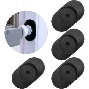 Kalanka-Lot De 4 Protections Murales Pour Barri&egrave;re D'escalier - Pour Portail, Porte, S&eacute;curit&eacute; Des B&eacute;b&eacute;s Et Des Animaux Domestiques (Noir) - Neuf