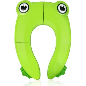 Bébé Wc Réducteur De Toilette De Voyage Réducteur, Pliable Enfant De Siège De Toilette, Enfant Réducteur De Toilettes, De Voyage Pliable Siège De Toilette, Grenouille Verte - Neuf