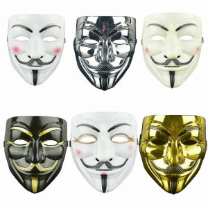 Anonyme Hacker V-Vendetta Masque Cosplay Visage Couverture Halloween F&ecirc;te D&eacute;guisements Prop - Neuf