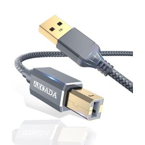 Câble D'Imprimante Usb 45 M Câble Scanner Usb A Vers Usb B 20 - Pour Imprimante Hp, Canon, Dell, Epson, Lexmark, Xerox, Brother Etc - Gris[ZHUJ3808] - Neuf