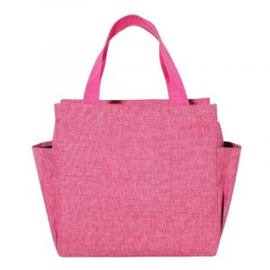 Sac de bo&icirc;te &agrave; bento thermique de qualit&eacute; sup&eacute;rieure Organisateur de bo&icirc;te &agrave; lunch durable imperm&eacute;able pour le pique-de l'employ&eacute; de bureau Rose rouge - Neuf