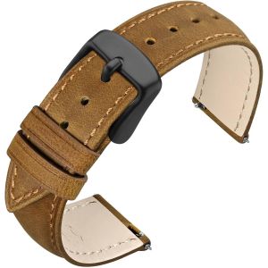 Kal-Bracelet De Montre Pour Homme Et Femme, Bracelets En Cuir Vintage À Dégagement Rapide 18mm 19mm 20mm 21mm 22mm - Neuf