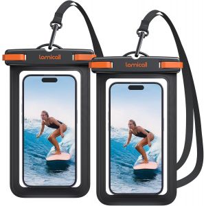 Kal-Pochette Étanche Téléphone, [Lot De 2] Ipx8 Pochette Étanche Smartphone, Corde Amovible Et Réglable, Sac Étanche Pour Iphone 16 15 14 13 12 11, Huawei, Samsung, Jusqu'à 7¿ - Neuf