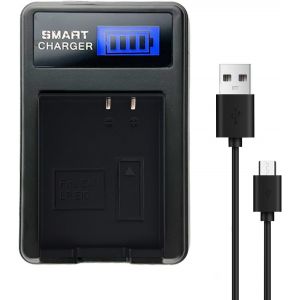 LP-E10 Chargeur, Chargeur avec LCD Afficher, Port de Chargement USB, Compatible avec Canon EOS Rebel T3 T5 T6 T7 EOS Kiss X50 X70 X80 EOS 1100D 1200D 1300D 1500D 2000D 3000D 4000D (Non compati - Neuf