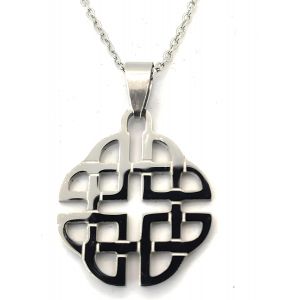 Kal-- Collier Celtique Femme - Chaîne Celtique - Pendentif Celtique - Pendentif Femme - N?ud Celtique - Bijoux Celtiques - Amulette De Protection - Collier Acier Inoxydable - Neuf