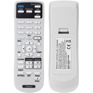 Télécommande de Vidéoprojecteur pour Epson EH TW750 TW740 TW710 EB 118 725W 972 992F 1480Fi E10 E20 FH06 FH52 L200W L530U L630U W06 W49 W51 W52 X06 X49 X51 BrightLink 725Wi 735Fi 1485Fi - Neuf
