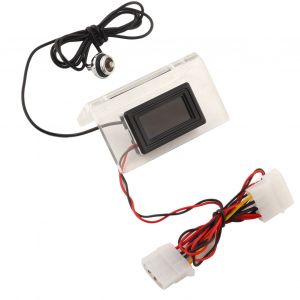 Kit de cadre d'ecran LCD avec thermometre a cadran et detecteur de temperature pour refroidissement a eau d'ordinateur PC - Neuf