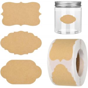 500 Feuilles D'autocollants En Papier Kraft, Autocollants De Bricolage, Autocollants De D&eacute;coration De Cadeaux, Autocollants, Adapt&eacute;s Aux Bouteilles, Sacs Cadeaux, Enveloppes (2 Rouleaux) - Neuf