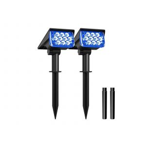 Projecteur Solaire Led Bleu Clair Pour Jardin Ext&eacute;rieur Et All&eacute;e - Neuf