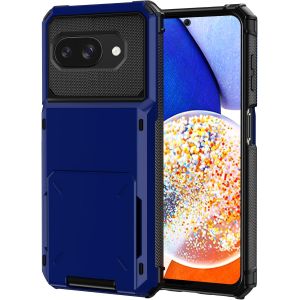 LORANKA-Pour Google Pixel 9A, avec emplacements pour cartes - Coque antichoc &agrave; rabat - Arri&egrave;re en polycarbonate rigide - Int&eacute;rieur en TPU souple - Pour Google Pixel 9A, bleu - Neuf