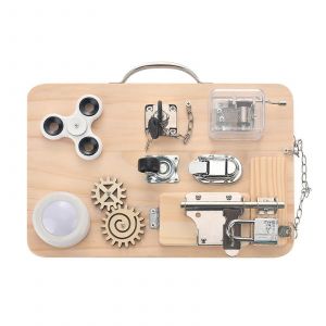 Jeu De Société Multifonctionnel Pour Enfants, Planche D'activités, Jeu De Motricité Fine, Apprentissage De L'habillement, Jouet De Voyage Portable Pour Enfants-A1 - Neuf