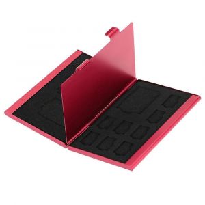 12 en 1 boîte en aluminium sac carte mémoire support de portefeuille capacité pour 4 * SD SD SDHC SDXC MMC 8 * TF - Neuf