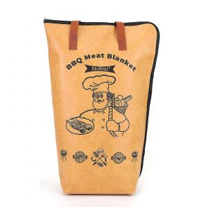 Housse de barbecue pour reposer la viande avec ouverture a glissiere, sac de repos de viande isole, sac de repos de barbecue pour griller, fumer et faire des barbecues en plein air - Neuf