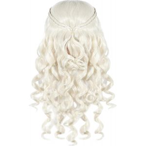 Kalanka-Perruques Blondes Pour Femme &iquest; Perruque Blonde Ondul&eacute;e Avec Tresses Et Bonnet De Perruque &iquest; Perruque Blonde Claire Pour D&eacute;guisement De Princesse &iquest; Perruques De Cheveux Ondul&eacute;s Pour Femme &iquest; Pe - Neuf