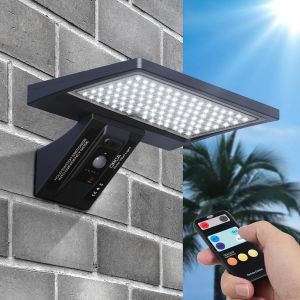 Lampes Solares Ext&eacute;rieures, Lampe Solaire Outdoor 4 Modes Ip67 &Eacute;tanche, Projecteur Solaire Avec D&eacute;tecteur De Mouvement, Solaire Ext&eacute;rieur Pour Jardin, Garage, Porte De Maison - Neuf