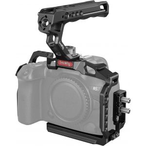 MEVRONISSHOP-Am&eacute;lior&eacute;) Kit de Cage Portable pour Canon R5 / R6 / R5 C avec Poign&eacute;e Sup&eacute;rieure L&eacute;g&egrave;re pour Arri et Serre-C&acirc;ble, Adapt&eacute; &agrave; la Prise de Vue sur Tr&eacute;pied, Portable et Stabilisateur - 3830B - Neuf