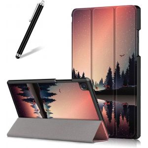 Coque Pour Samsung Galaxy Tab A7 2020 10.4 T500/T505/T507,&Eacute;tui Cuir &Agrave; Rabat Mince L&eacute;ger Avec Support Pliable,R&eacute;glable Multi-Angle B&eacute;quille Folio Flip Tablette Housse,Cr&eacute;puscule[COQ9129700] - Neuf