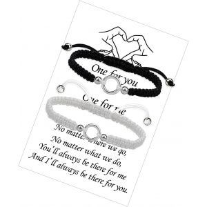 Eryi-Bracelet Assorti De Couple Magnétique De Coeur Bracelet De Cordon Réglable Yin Yang Pour Les Cadeaux De La Saint-Valentin Pour Les Meilleurs Amis De La Petite Amie - Neuf