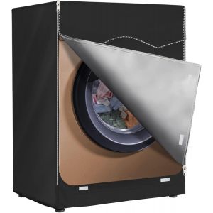 Housse de protection pour machine à laver, sèche-linge, imperméable, protection solaire, anti-ultraviolets, étanche à la poussière (noir, P60 x L65 x H85 cm) - Neuf