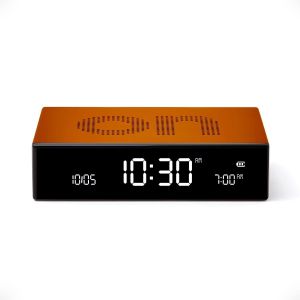 Flip Premium Réveil Réversible Et Rechargeable, À Écran Va Lcd, Faces On/Off, Snooze, Contrôle Tactile, En Aluminium - Or - Neuf