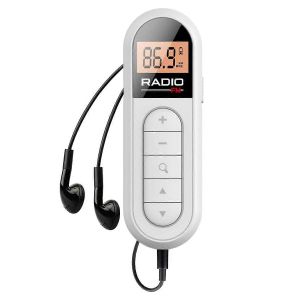 Mini radio FM de poche 300MAh Radio portable rechargeable 76-108MHZ - Neuf