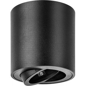 Yindalux Lot De 1 Spots De Plafond Blanc, 230v Spot Led En Saillie Orientable, Spot Plafonnier En Aluminium, Ø80x85mm Plafonnier Spot Avec Douille Gu10, Pour Module Gu10 Et Led, Rond(Sans Lampe Gu10) - Neuf