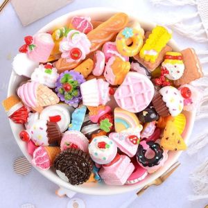 Lbgwp60-Lot De 10 Breloques En Résine Kawaii 3d Pour Ongles En Forme De Donut, Sucre, Slime, Bonbons Assortis, Décorations Pour Coque De Téléphone, Strass, Accessoires De Nail Art, Décoration De Chau - Neuf