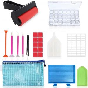 22pcs Diamond Painting Kit Outils De Broderie Au Diamant,Kit D'accessoires De Peinture Au Diamant - Neuf