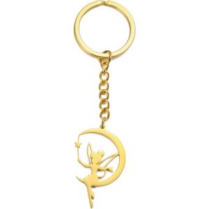 Kal-Porte-Cl&eacute;s F&eacute;e Clochette Princesse Wendy Ange Tendance Danseuse Ballet Bijoux Citation Conte De F&eacute;es Femme - Neuf