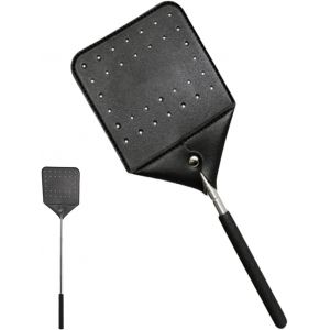 Tape Mouches | Raquette Zappeuse T&eacute;l&eacute;scopique &agrave; Manche Acier en M&eacute;tal | Racket &Eacute;lectrique Portable avec Manche M&eacute;tallique pour Capturer Les Insectes Volants en P&ecirc;che et Camping - Neuf