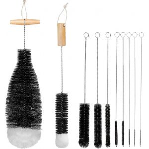 Jgd-Brosse &Agrave; Bouteille Pour Bouteilles En Verre Nettoyeur De Bouteilles, 10 Pi&egrave;ces Brosse De Nettoyage Nettoyeur De Bouteilles Pour Carafes En Verre, Bouteilles, Biberons, Bouteilles De Soda - Neuf
