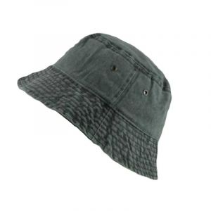 Bucket Cap Vintage Pliable Lav&eacute; Denim Hommes Femmes Hip Hop P&ecirc;cheur Chapeau Casquette De P&ecirc;che Pour L'ext&eacute;rieur -Vert Arm&eacute;e - Neuf