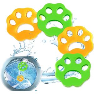 MEVRONISSHOP-Boule Anti Poils Machine a Laver, Attrape Poils Animaux, 8 Absorbants De Cheveux en Silicone R&eacute;Utilisables pour Les S&eacute;Cheuses Et Les Machines &agrave; Laver pour Enlever Les Cheveux Animaux - Neuf