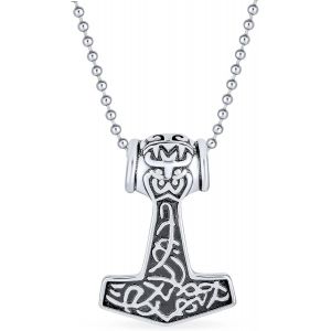 Tianyi-Collier Pendentif Ancre De Bateau En Corde Nautique Large Pour Hommes En Acier Inoxydable Oxyd&eacute; Noir Avec Cha&icirc;ne - Neuf